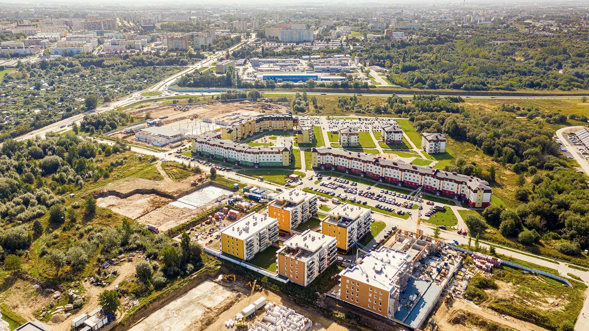 Osiedle w Koszalinie - fotografia urbanistyczna z drona